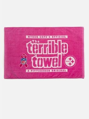 🎀TERRIBLE TOWEL- Pittsburgh STEELERS Breast cancer Edition